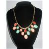 Image 1 : 303CTW MULTI-COLOR CHANDELIER BRASS NECKLACE;18INCH