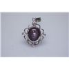 Image 1 : 25.75 CTW RUBY STAR WITH DIAMOND PENDANT .925 STERLING