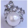 Image 1 : WHITE PEARL AND CZ PENDANT