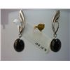 Image 1 : 29.00 CTW BLACK STAR EARRING .925 STERLING SILVER