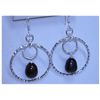 Image 1 : 21.95 CTW BLACK PEARL DANGLING EARRING