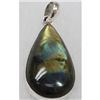 Natural 14g Semi-Precious Pendant .925 Sterling Silver