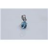 4.75 CTW BLUE TOPAZ PENDANT  .925 STERLING SILVER