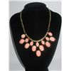 Image 1 : 303CTW PINK CHANDELIER BRASS NECKLACE;18INCH