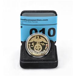 Gold Clad Nazi German Coin in Case