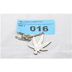 Necklace with Large Hemp Leaf