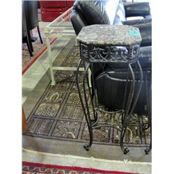 Metal base with ceramic top plant pedastol