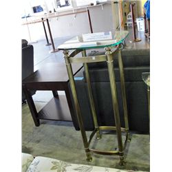 Glass top plant pedastol