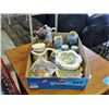 Image 1 : Box of assorted items; porcelian tea set etc
