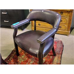 Leather padded pub style chair