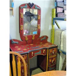 Folk art vanity dresser circa 1940s