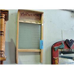 Vintage canuck wood and glass wash board