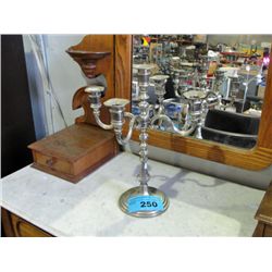 Silverplate candellabra