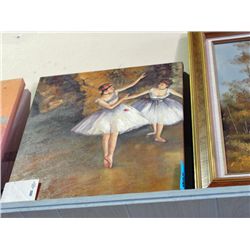 Original oil on canvas transfer print - ballerina