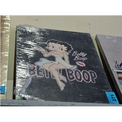 Original oil on canvas transfer print - betty boop