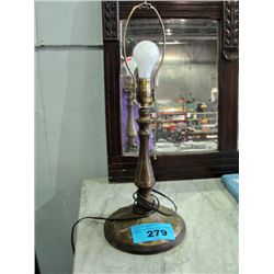 Vintage heavy bronze table lamp base