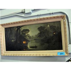Framed original oil on canvas painting signed