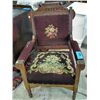 Image 1 : Victorian needle point open arm parlour chair