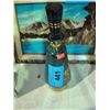 Image 1 : Blue glass with stag print in gold liqour decanter