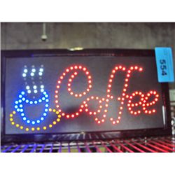 Coffee shop lighted sign