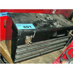Black metal husky tool box