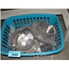 Image 1 : Blue laundry basket of assorted plumber/ pipe