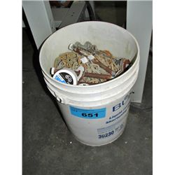Pail of assorted chain