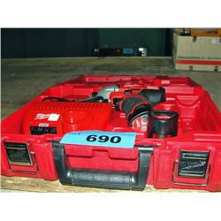 Milwaulkee cordless impact driver with 2