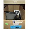 Image 1 : Box of assorted boat equipment; compass,
