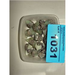 Box full of oriental metal crafted figurines with