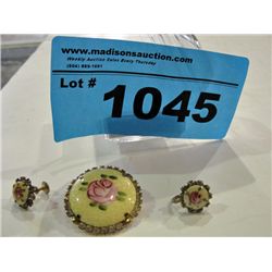 Brooch and earring set