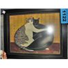 Image 1 : Framed cats in a cuddle print