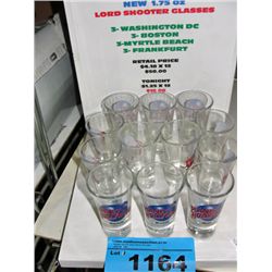One Set of 12 planet hollywood shot glasses