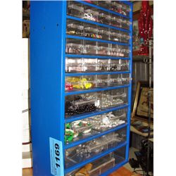 Parts organizer bin filled with misc