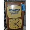Image 1 : Vintage sylvania stereo advertisment clock