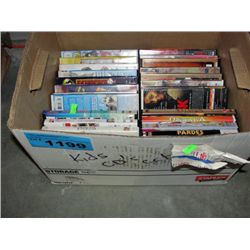 Box of assorted DVD movies