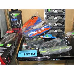 Shelf lot of assorted electronics and electronic