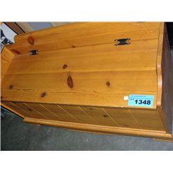 Solid pine toy trunk