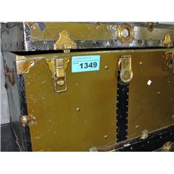 Vintage brown steamer trunk