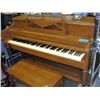 Image 1 : Lesage walnut cased steel back piano complete with