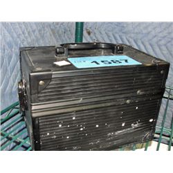 Hard shell cosmetics case and contents