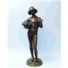 Image 1 : PAUL DUBOIS (1829-1905) French school. "Chanteur Florentine." A fine brown patinated bronze figure o