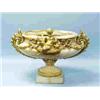 Image 1 : An important antique French gilt bronze mounted onyx jardiniere and matching pedestal. The oviform v