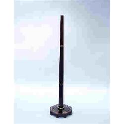 ART DECO - A macassar ebony and ivory inlaid floor lamp base in taste of Ruhlman. Approx. 65" high..