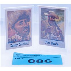 1966 2 trading card set; davey crocket and