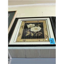 Framed floral print