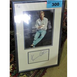 FRamed and signed kevin costner picture