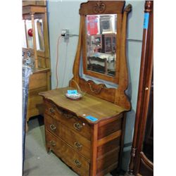 Canadiana harp mirror dresser circa 1900