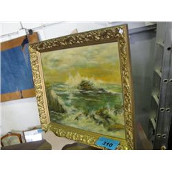 Oil on canvas painted Elza Carrisoo titled sunset