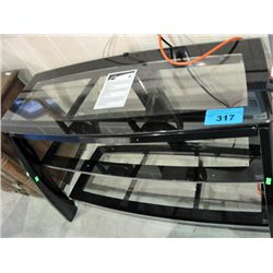 Init 3 tier black and glass entertainment stand